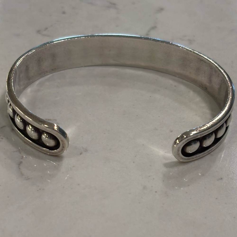 🩶James Avery Sterling Silver Beaded Cuff Bracelet🩶 - Picture 5 of 10